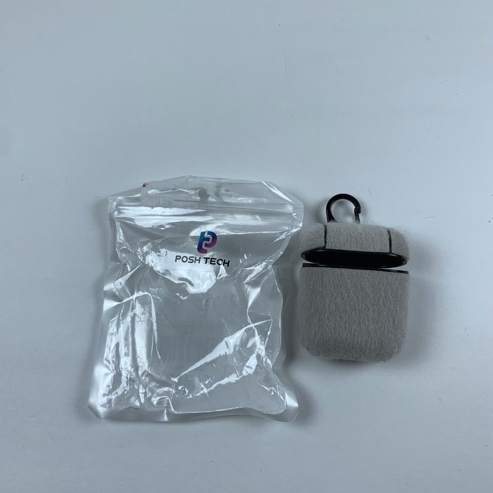 Posh Tech Wool‎ Case Cover only for Apple AirPods Headphone Gray Black 6191